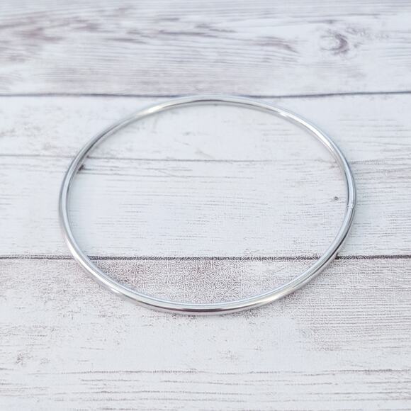 Vintage Bracelet Simple Silver Tone 8.5" - Picture 6 of 6